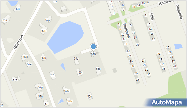 Różnowo, Różnowo, 55N, mapa Różnowo