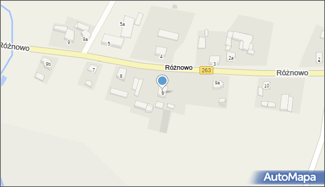 Różnowo, Różnowo, 9, mapa Różnowo