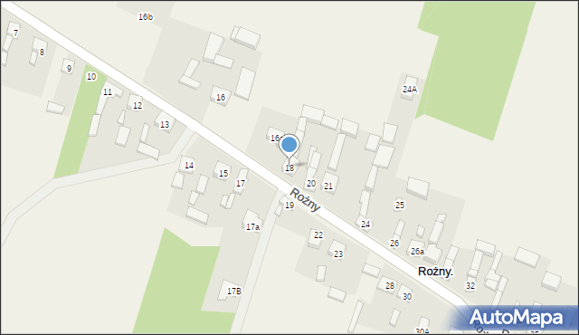 Rożny, Rożny, 18, mapa Rożny