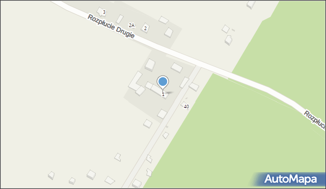 Rozpłucie Drugie, Rozpłucie Drugie, 1, mapa Rozpłucie Drugie