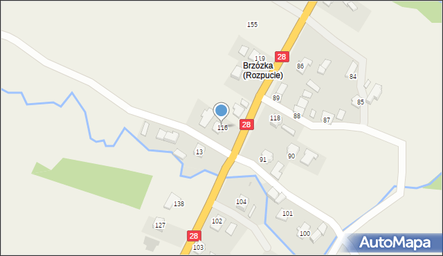 Rozpucie, Rozpucie, 116, mapa Rozpucie