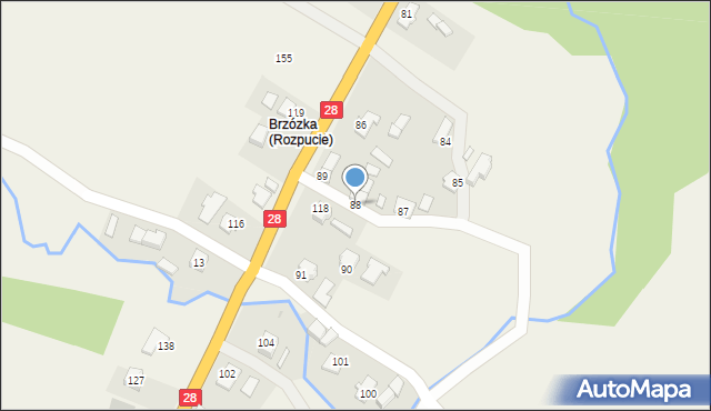 Rozpucie, Rozpucie, 88, mapa Rozpucie