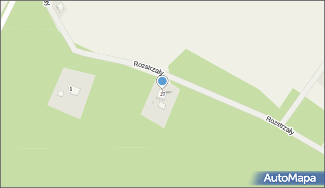 Rozstrzały, Rozstrzały, 10, mapa Rozstrzały