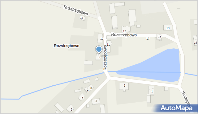 Rozstrzębowo, Rozstrzębowo, 9, mapa Rozstrzębowo