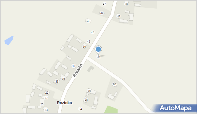 Roztoka, Roztoka, 32, mapa Roztoka