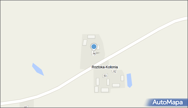 Roztoka, Roztoka, 75, mapa Roztoka