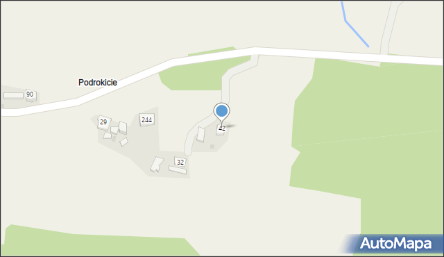 Roztoka, Roztoka, 42, mapa Roztoka