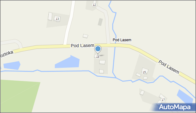 Roztoka, Roztoka, 14, mapa Roztoka