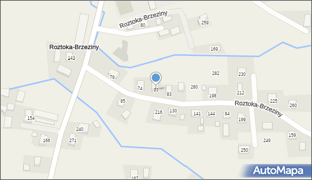 Roztoka-Brzeziny, Roztoka-Brzeziny, 93, mapa Roztoka-Brzeziny