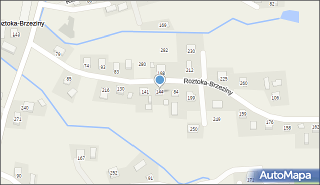Roztoka-Brzeziny, Roztoka-Brzeziny, 144, mapa Roztoka-Brzeziny