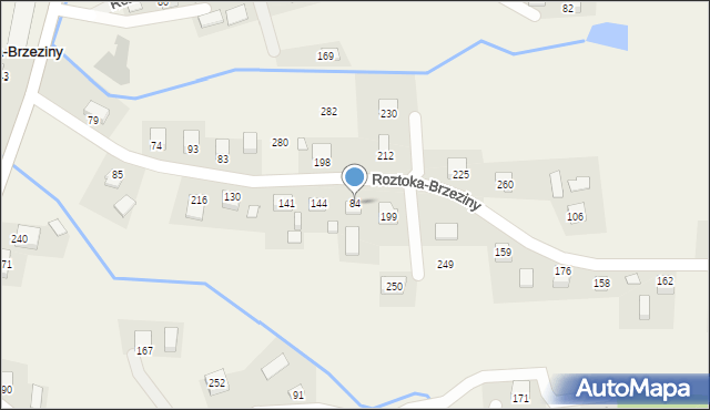 Roztoka-Brzeziny, Roztoka-Brzeziny, 84, mapa Roztoka-Brzeziny