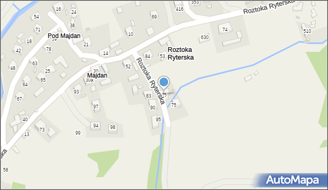 Roztoka Ryterska, Roztoka Ryterska, 35, mapa Roztoka Ryterska