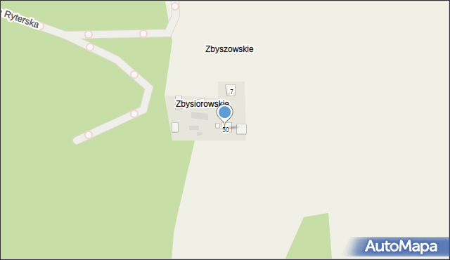 Roztoka Ryterska, Roztoka Ryterska, 50, mapa Roztoka Ryterska