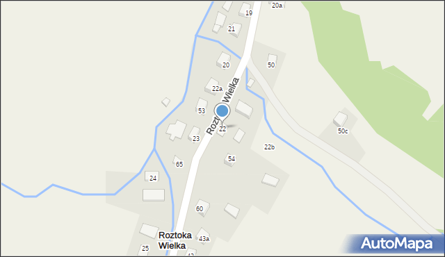 Roztoka Wielka, Roztoka Wielka, 22, mapa Roztoka Wielka