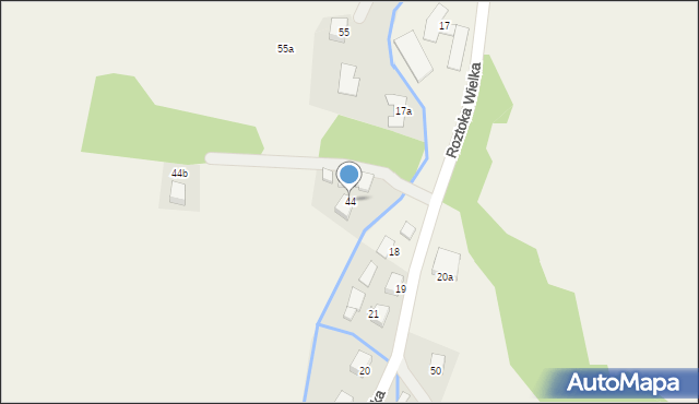 Roztoka Wielka, Roztoka Wielka, 44, mapa Roztoka Wielka