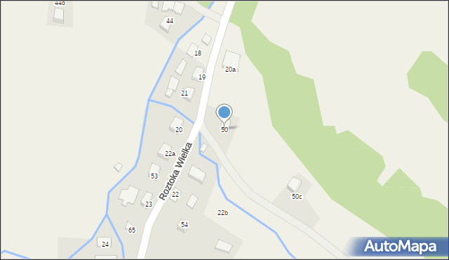 Roztoka Wielka, Roztoka Wielka, 50, mapa Roztoka Wielka
