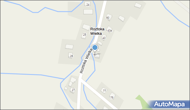 Roztoka Wielka, Roztoka Wielka, 57, mapa Roztoka Wielka