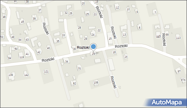 Roztoki, Roztoki, 23, mapa Roztoki