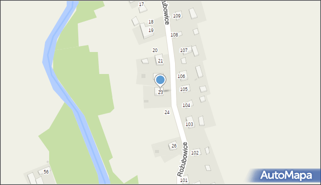 Rożubowice, Rożubowice, 23, mapa Rożubowice