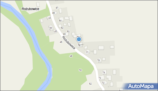 Rożubowice, Rożubowice, 78, mapa Rożubowice