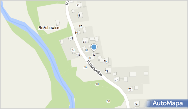 Rożubowice, Rożubowice, 81, mapa Rożubowice