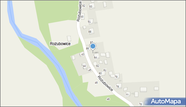 Rożubowice, Rożubowice, 85, mapa Rożubowice