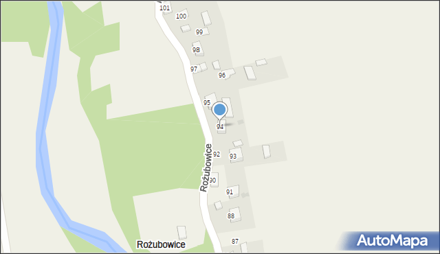 Rożubowice, Rożubowice, 94, mapa Rożubowice
