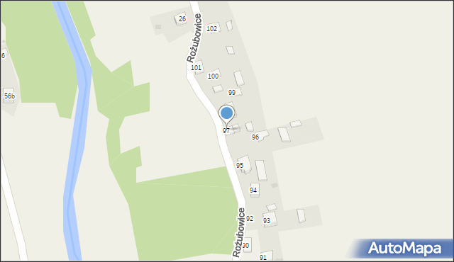 Rożubowice, Rożubowice, 97, mapa Rożubowice