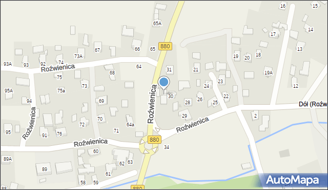 Roźwienica, Roźwienica, 32, mapa Roźwienica