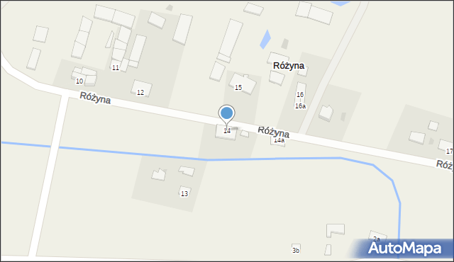 Różyna, Różyna, 14, mapa Różyna