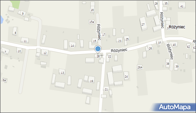Różyniec, Różyniec, 18, mapa Różyniec