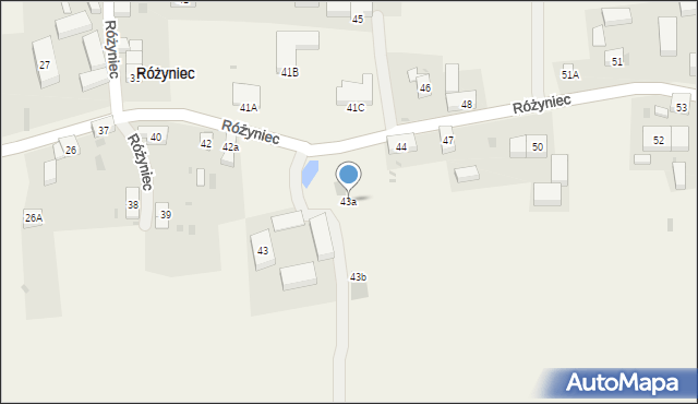 Różyniec, Różyniec, 43a, mapa Różyniec