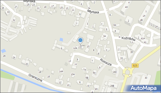 Ruda Śląska, Rolnicza, 12, mapa Rudy Śląskiej