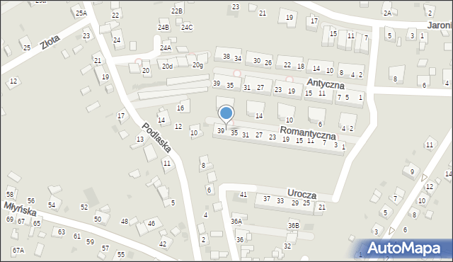 Ruda Śląska, Romantyczna, 37, mapa Rudy Śląskiej