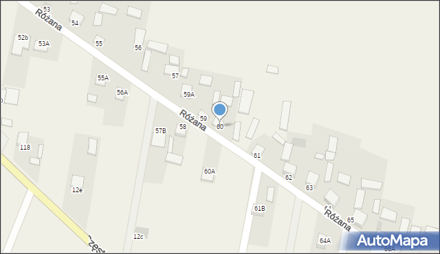 Ruda Strawczyńska, Różana, 23, mapa Ruda Strawczyńska