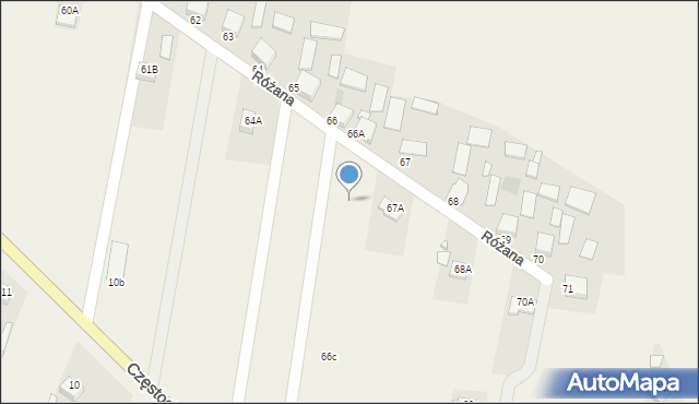 Ruda Strawczyńska, Różana, 38a, mapa Ruda Strawczyńska