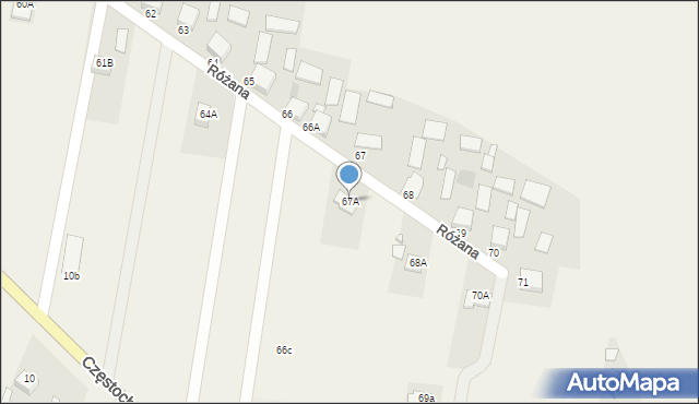 Ruda Strawczyńska, Różana, 40, mapa Ruda Strawczyńska