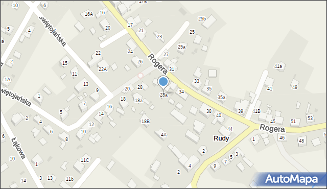 Rudy, Rogera, 28a, mapa Rudy