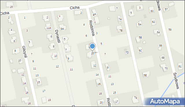 Rusiec, Rodzinna, 10, mapa Rusiec