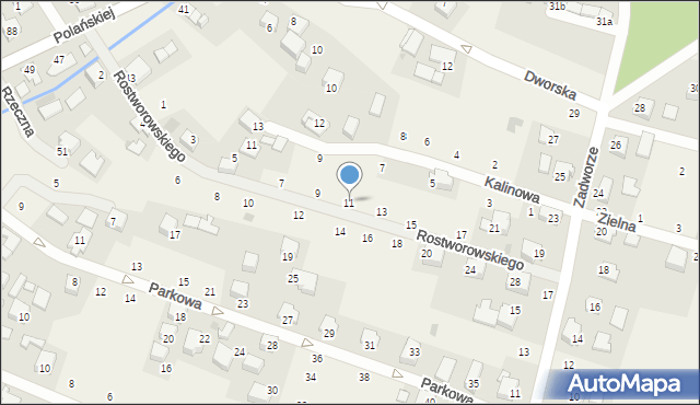 Rybna, Rostworowskiego Karola Huberta, 11, mapa Rybna