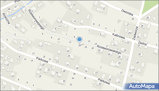 Rybna, Rostworowskiego Karola Huberta, 14, mapa Rybna