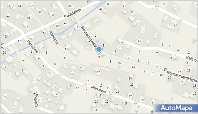 Rybna, Rostworowskiego Karola Huberta, 6, mapa Rybna