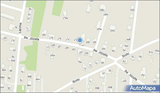 Rybnik, Rondo św. Józefa, 161, mapa Rybnika