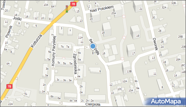 Rybnik, Rondo św. Józefa, 6, mapa Rybnika