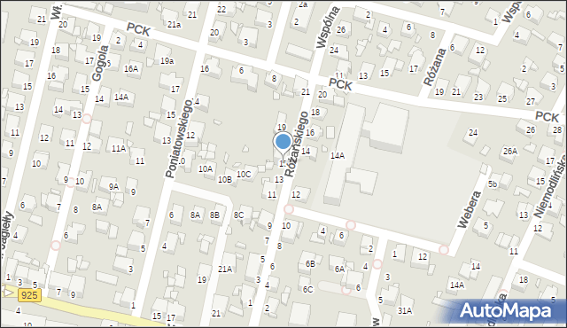 Rybnik, Różańskiego Mariana, dr., 15, mapa Rybnika
