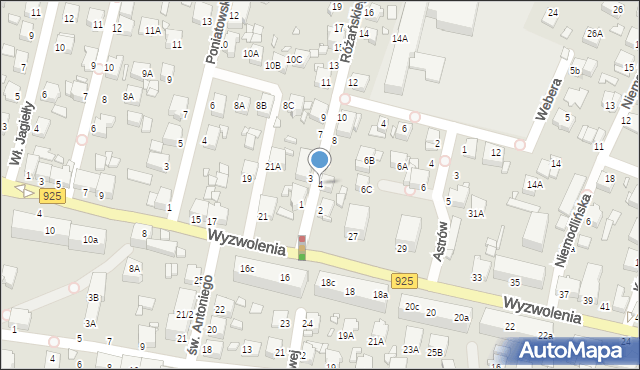 Rybnik, Różańskiego Mariana, dr., 4, mapa Rybnika