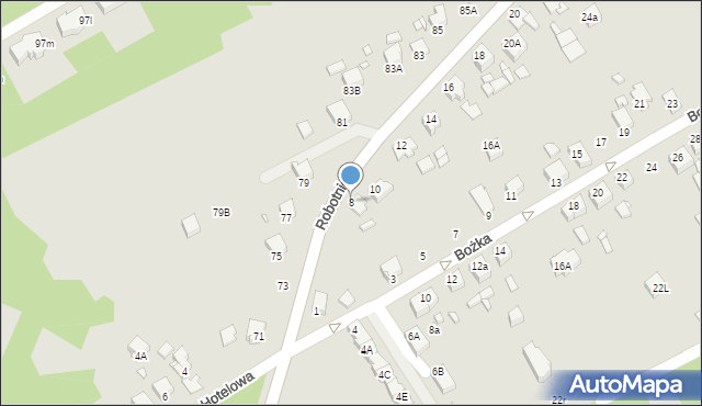 Rybnik, Robotnicza, 8, mapa Rybnika