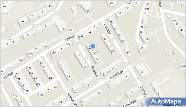 Rybnik, Rostka Józefa, dr., 2b, mapa Rybnika