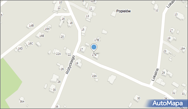 Rybnik, Różyckiego Ludomira, 17a, mapa Rybnika