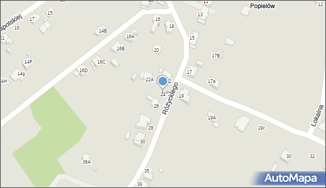 Rybnik, Różyckiego Ludomira, 24, mapa Rybnika